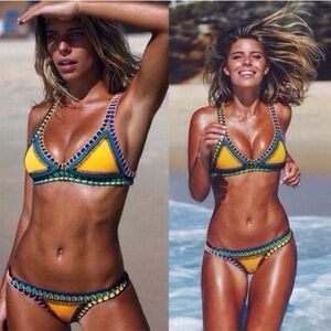 NEw neoprene Crochet bikiini swimsuit bikini padde